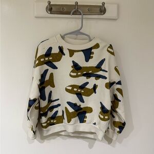 Zara Airplane Sweatshirt 4-5 Years
